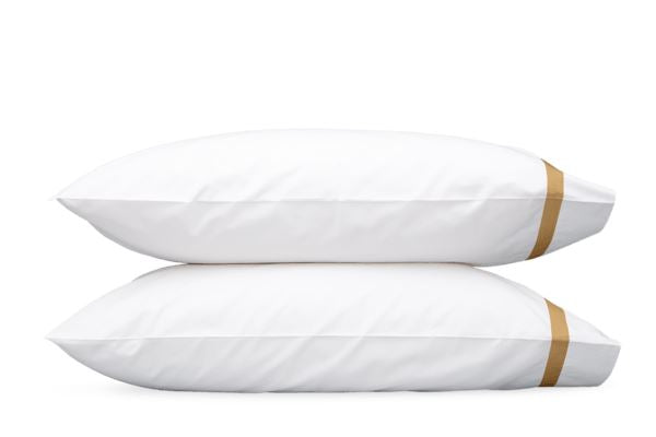 Lowell Standard Pillowcase-Single Bedding Style Matouk Bronze 