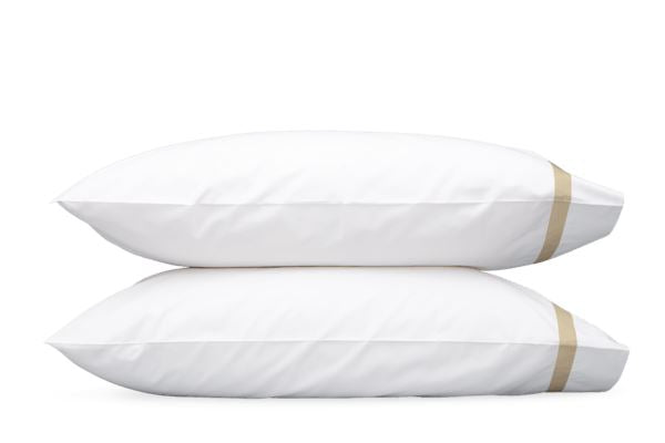Lowell Standard Pillowcase-Single Bedding Style Matouk Champagne 