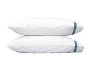 Lowell Standard Pillowcase-Single Bedding Style Matouk Deep Jade 