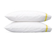 Lowell Standard Pillowcase-Single Bedding Style Matouk Lemon 