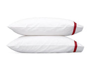 Lowell Standard Pillowcase-Single Bedding Style Matouk Scarlet 