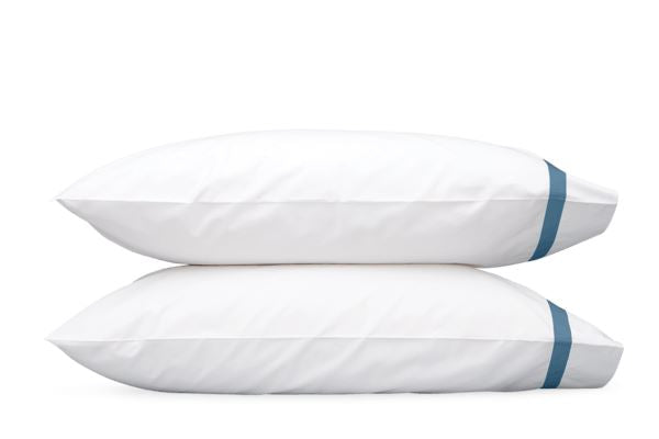 Lowell Standard Pillowcase-Single Bedding Style Matouk Sea 