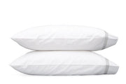 Lowell Standard Pillowcase-Single Bedding Style Matouk Silver 