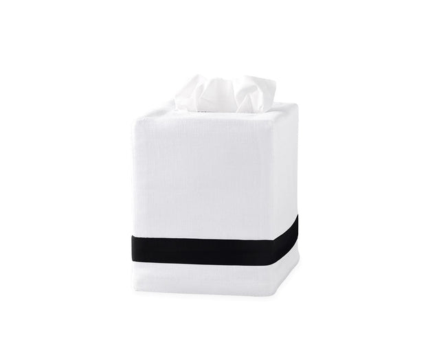 Lowell Tissue Box Cover Bath Accessories Matouk Black 