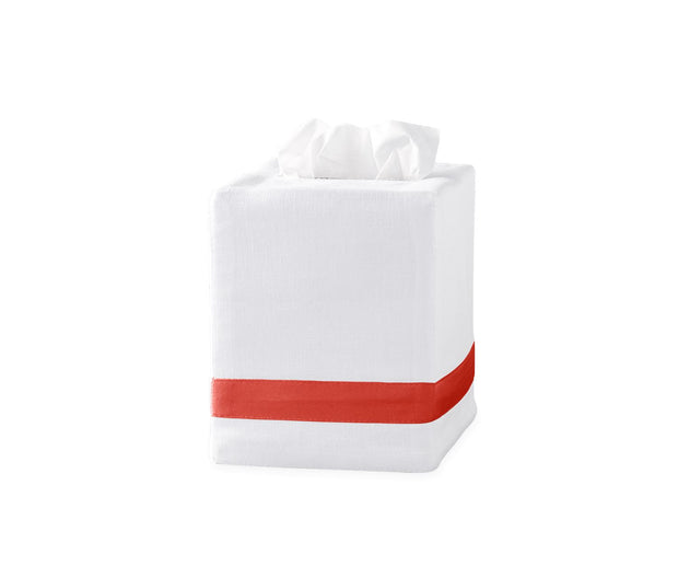 Lowell Tissue Box Cover Bath Accessories Matouk Coral 