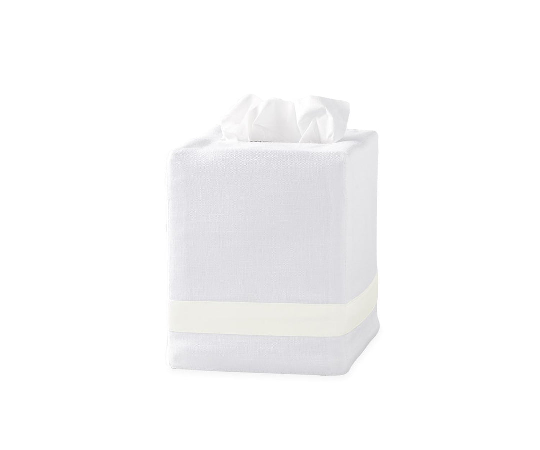 Lowell Tissue Box Cover Bath Accessories Matouk Ivory 
