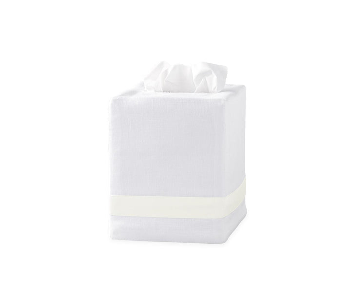 Lowell Tissue Box Cover Bath Accessories Matouk Ivory 