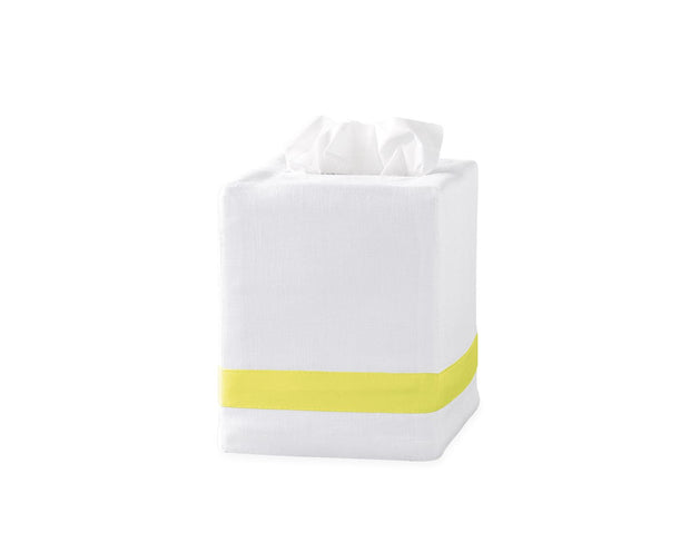 Lowell Tissue Box Cover Bath Accessories Matouk Lemon 