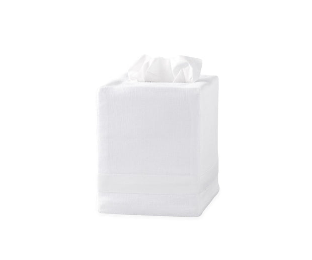 Lowell Tissue Box Cover Bath Accessories Matouk White 
