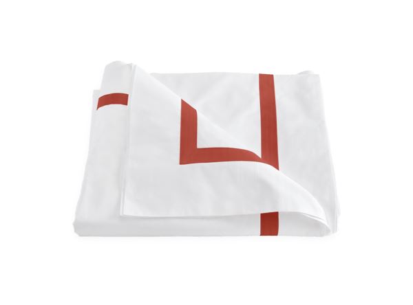 Lowell Twin Duvet Cover Bedding Style Matouk Coral 