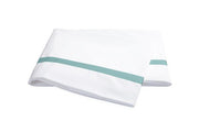 Lowell Twin Flat Sheet Bedding Style Matouk Aquamarine 