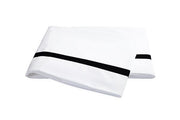 Lowell Twin Flat Sheet Bedding Style Matouk Black 