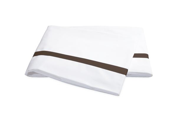 Lowell Twin Flat Sheet Bedding Style Matouk Sable 