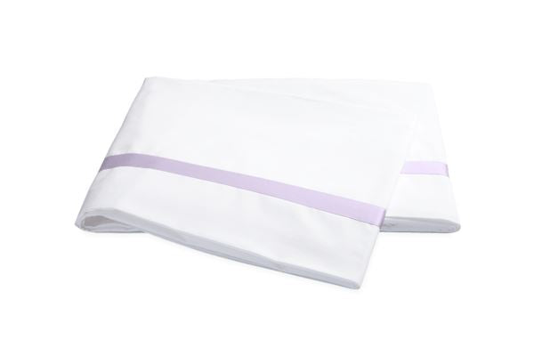 Lowell Twin Flat Sheet Bedding Style Matouk Violet 