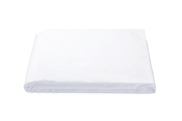 Luca Cal King Fitted Sheet Bedding Style Matouk White 