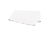 Luca Satin Stitch Full/Queen Flat Sheet Bedding Style Matouk White 