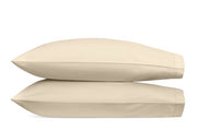 Luca Satin Stitch King Pillowcase- Pair Bedding Style Matouk Beech 