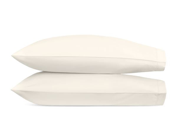 Luca Satin Stitch King Pillowcase- Pair Bedding Style Matouk Ivory 