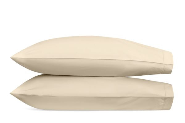 Luca Satin Stitch Standard Pillowcase- Pair Bedding Style Matouk Beech 