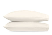 Luca Satin Stitch Standard Pillowcase- Pair Bedding Style Matouk Ivory 