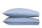 Luca Satin Stitch Standard Pillowcase- Pair Bedding Style Matouk Sky 
