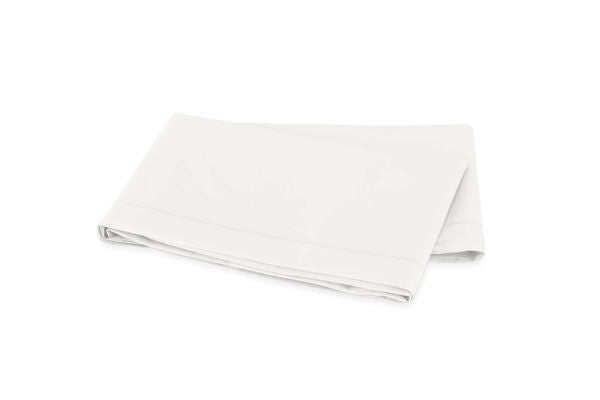 Luca Satin Stitch Twin Flat Sheet Bedding Style Matouk Bone 