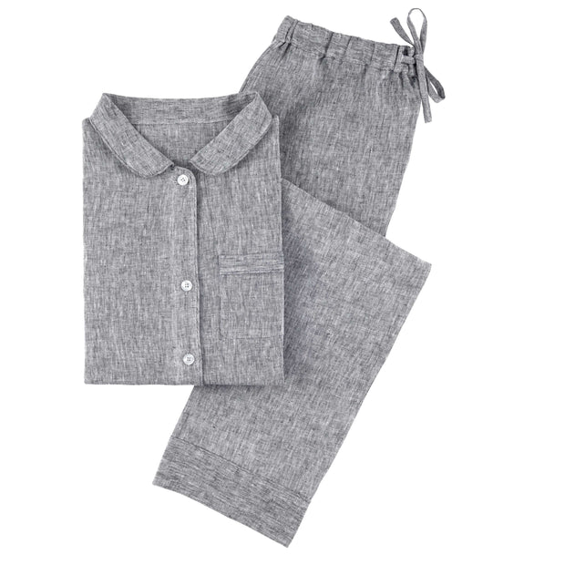 Lush Linen Pajamas- Extra Large Sleepwear & Loungewear Pine Cone Hill Black 