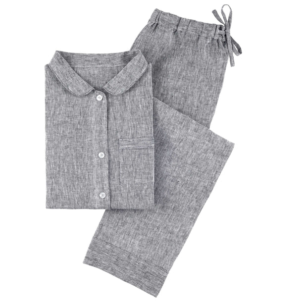 Lush Linen Pajamas-Small Sleepwear & Loungewear Pine Cone Hill Black 