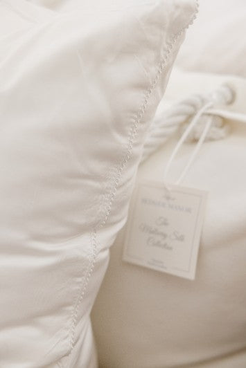 Luxe Custom King Silk Filled Pillow Down Alternative Bedside Manor 