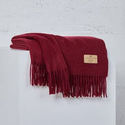 Luxe Italian Cashmere Throw Throw Lands Downunder Cherry 