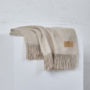 Luxe Italian Cashmere Throw Throw Lands Downunder Sand 