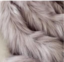 Luxury Faux Fur Pillow - 12x20 Throw Evelyne Prolonge Himalayan Pearl 