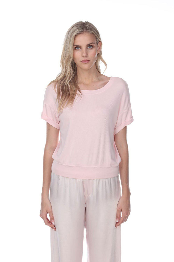 Mac Rib Knit Short Sleeve Tee - Small Loungewear PJ Harlow 