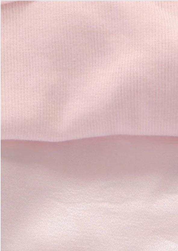 Mac Rib Knit Short Sleeve Tee - Small Loungewear PJ Harlow Blush 