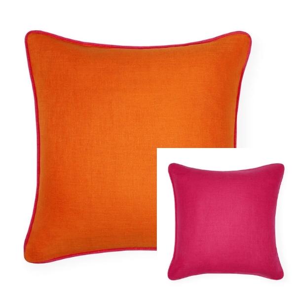 Manarola Decorative Pillow Decorative Pillow Sferra Aubergine Flamingo 