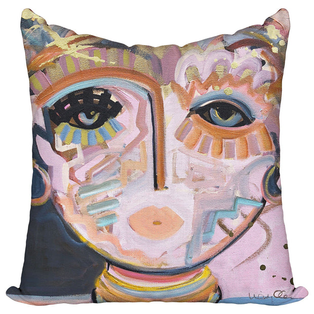 Mint Chica Blush Velvet 22" Pillow Decorative Pillow Windy O'Connor 