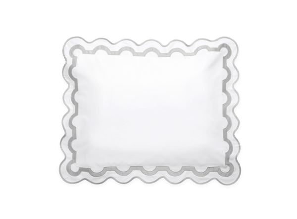 Mirasol Boudoir Sham Bedding Style Matouk White/Silver 