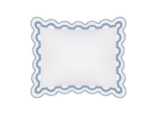 Mirasol Euro Sham Bedding Style Matouk White/Hazy Blue 