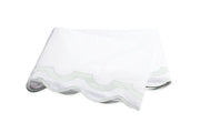 Mirasol Full/Queen Flat Sheet Bedding Style Matouk White/Opal 