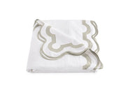 Mirasol King Duvet Cover Bedding Style Matouk White/Silver 
