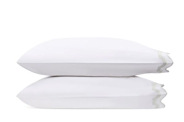 Mirasol King Pillowcase- Single Bedding Style Matouk White/Bone 