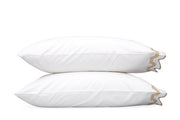 Mirasol King Pillowcase- Single Bedding Style Matouk White/Champagne 
