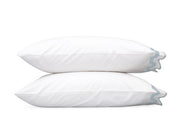 Mirasol King Pillowcase- Single Bedding Style Matouk White/Pool 