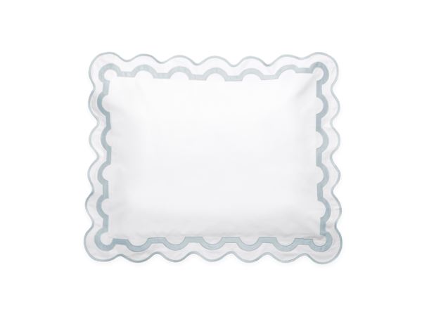 Mirasol Standard Sham Bedding Style Matouk White/Pool 