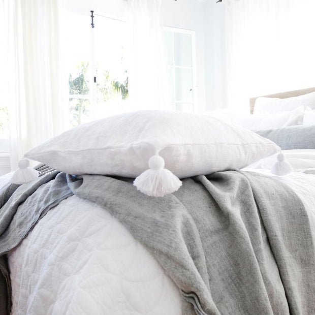 Montauk Pillow with Tassels- 20x20 Bedding Style Pom Pom at Home 