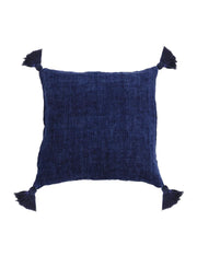 Montauk Pillow with Tassels- 20x20 Bedding Style Pom Pom at Home Indigo 