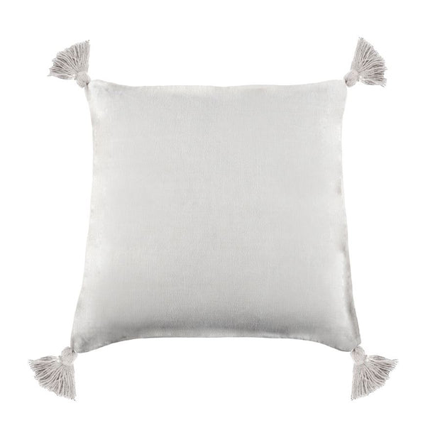 Montauk Pillow with Tassels- 20x20 Bedding Style Pom Pom at Home White 