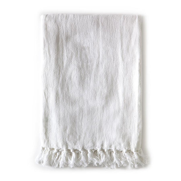 Montauk Queen Blanket Bedding Style Pom Pom at Home White 