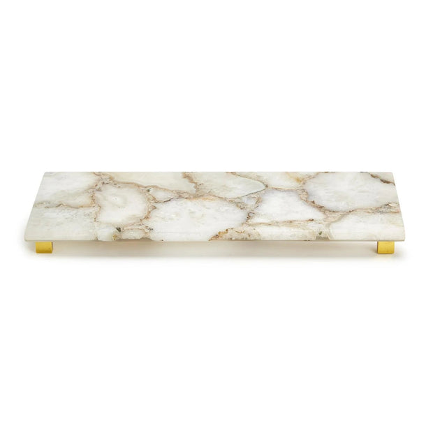 Natural Agate Footed Tray Twos Company 
