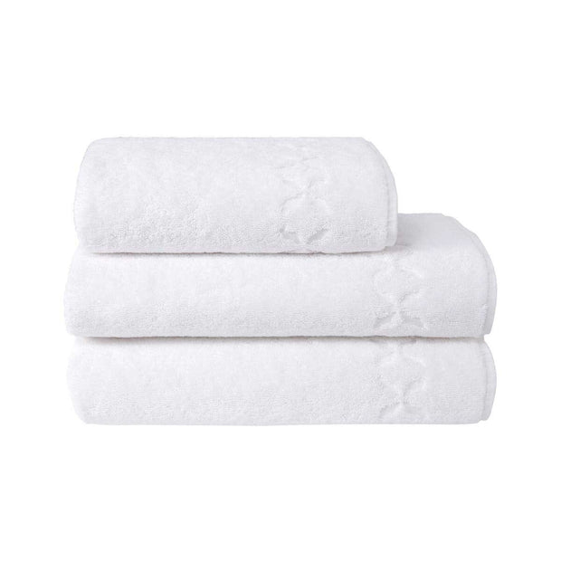 Nature Bath Towel 28x55 - set of 2 Bath Linens Yves Delorme Blanc 